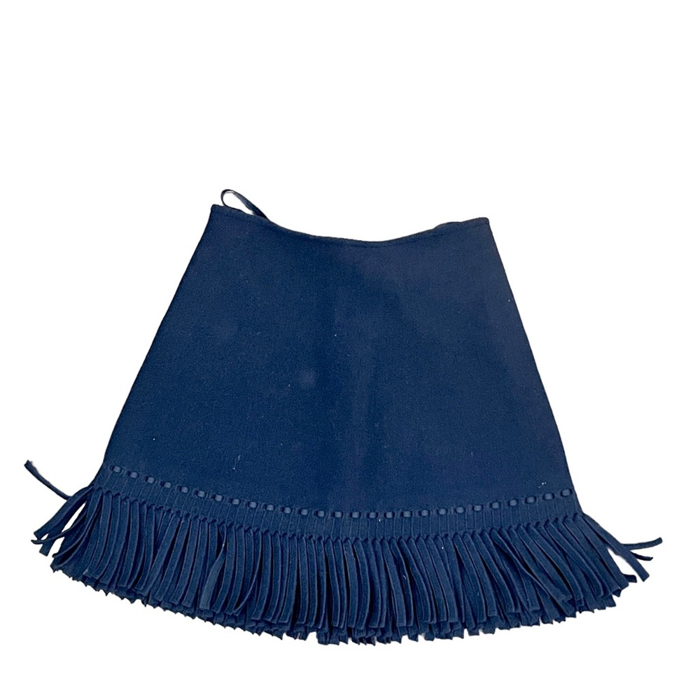 ALAÏA Fringe Trim Accent Mini Skirt